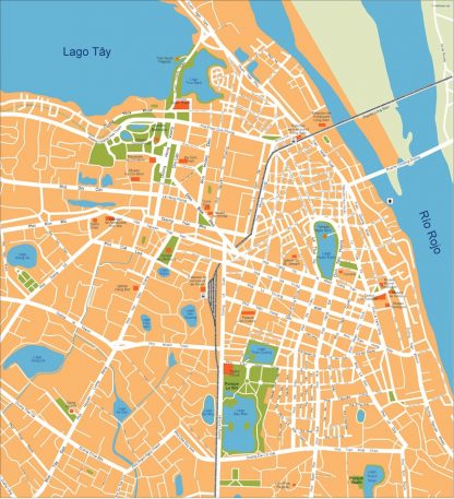 hanoi vector map