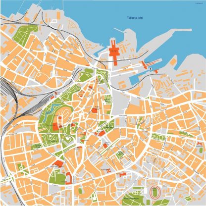 tallinn vector map