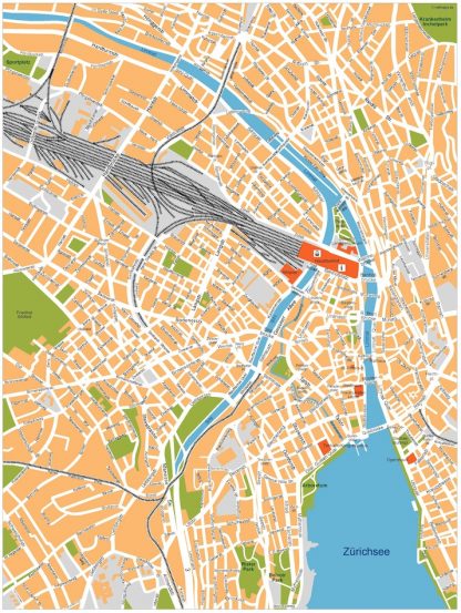 zurich vector map