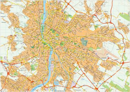 Budapest map vector