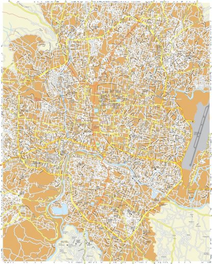 Katmandu vector map