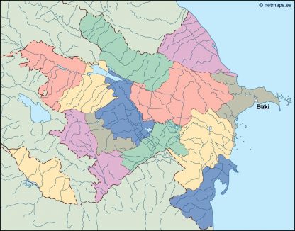 azerbaijan vector map