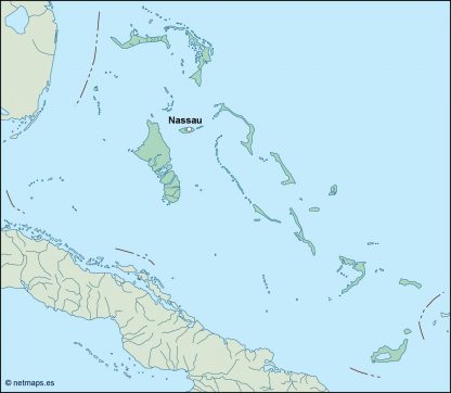 bahamas vector map