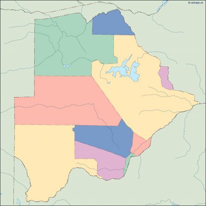 botswana blind map