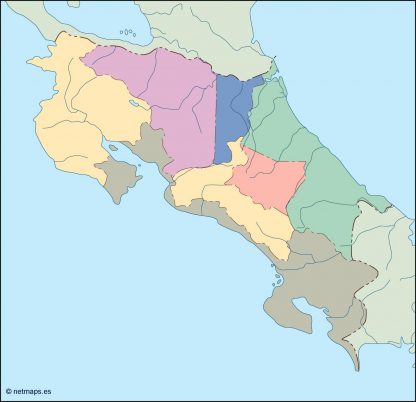 costa rica blind map