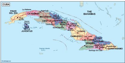 cuba political map