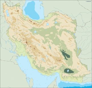 iran illustrator map
