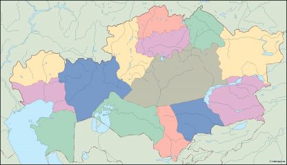 kazajstan blind map