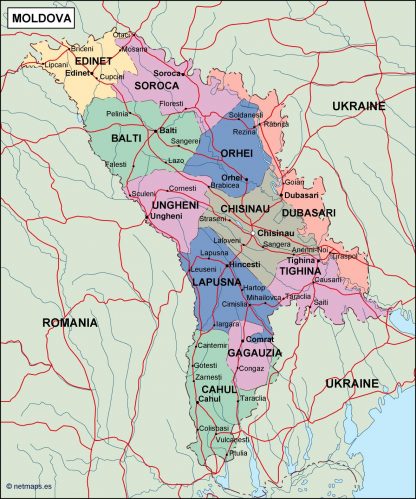 moldova political map