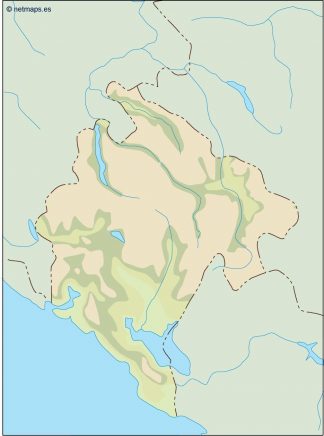montenegro illustrator map