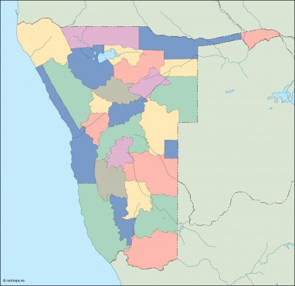 namibia blind map