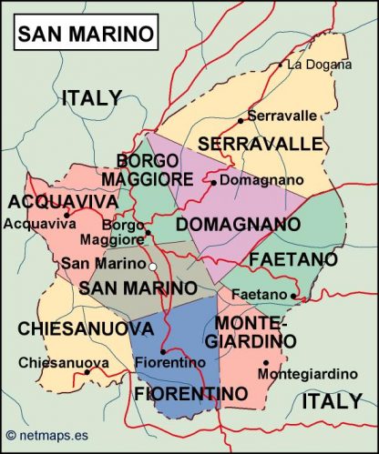 san marino political map