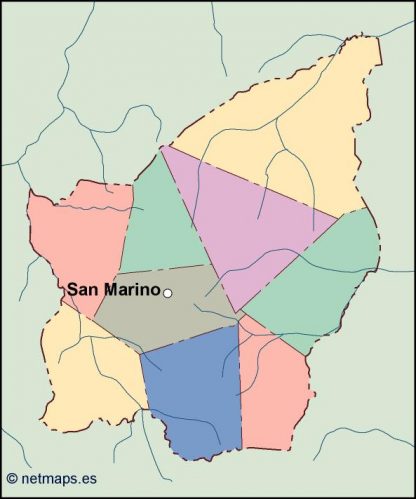 san marino vector map