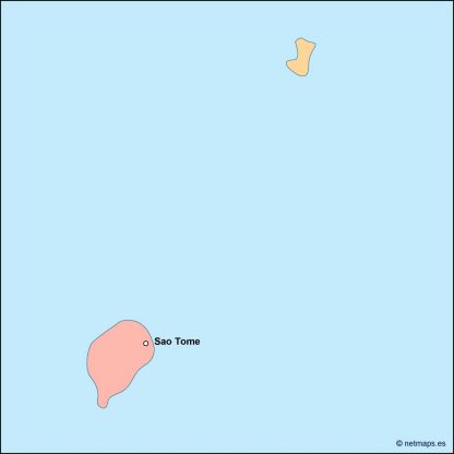 sao tome e principe vector map