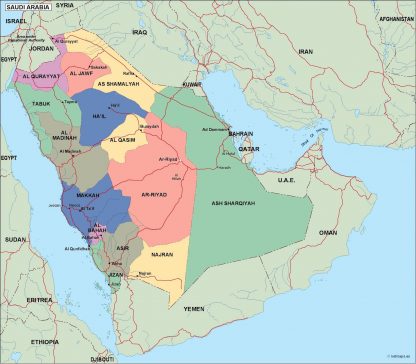 saudi arabia political map