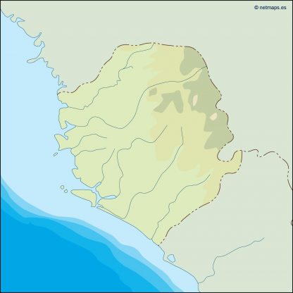 sierra leone illustrator map