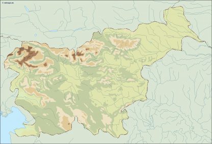 slovenia illustrator map