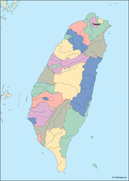 taiwan vector map