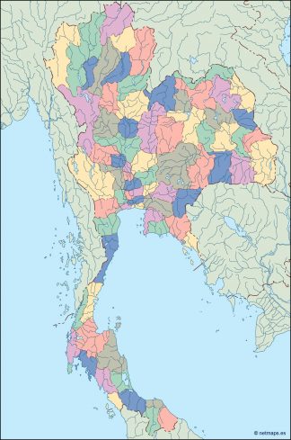 thailand blind map
