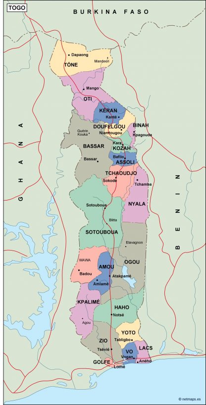 togo political map