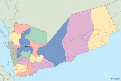 yemen vector map