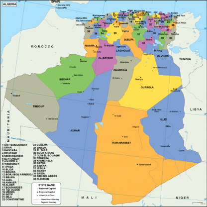 Algeria EPS map