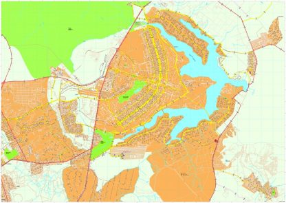 Brasilia vector map