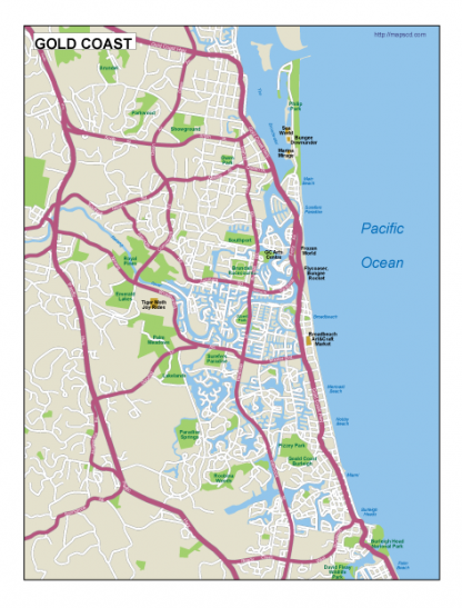 Gold Coast EPS map
