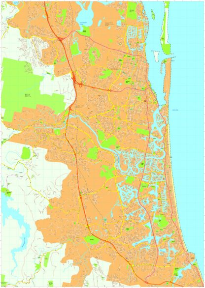 Gold coast Vector Maps