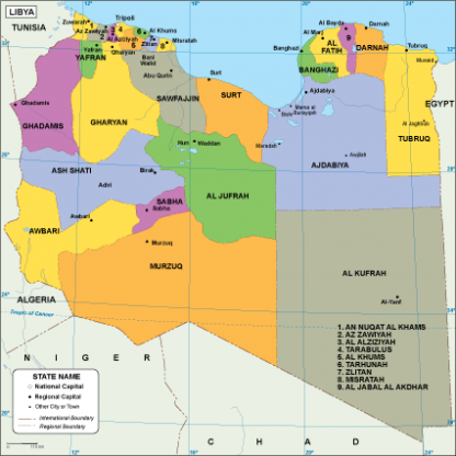 Libya EPS map