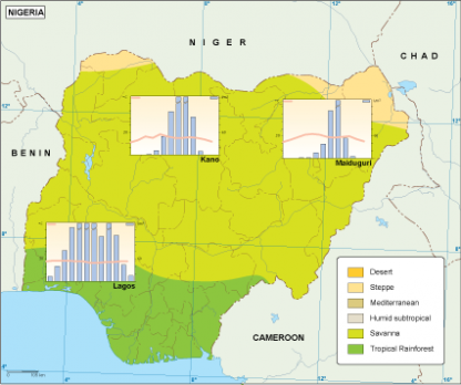 Nigeria climate map