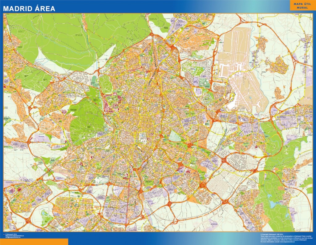 Mapa Vectorial Madrid Area Netmaps Mapas De España Y Del Mundo 9003