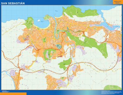 mapa vectorial san sebastian