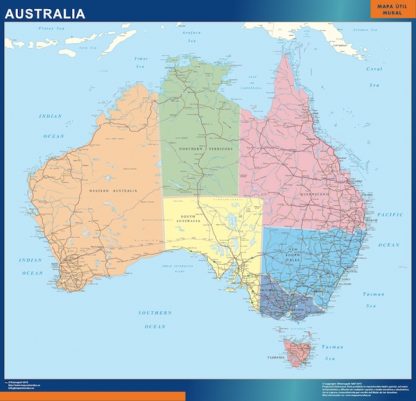 wall map australia