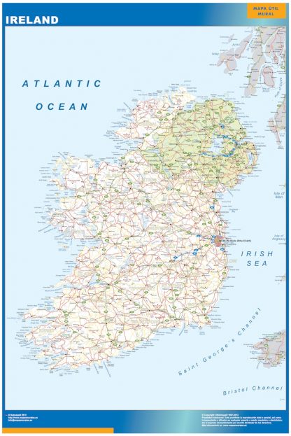 wall map ireland