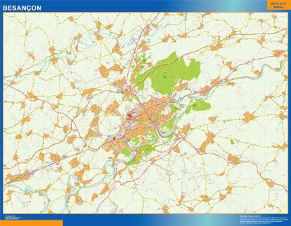 besancon wall map