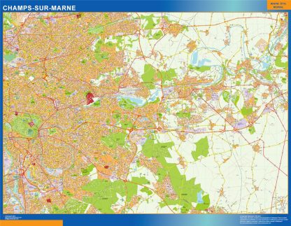 champs sur marne wall map