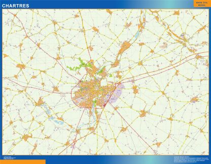 chartres wall map