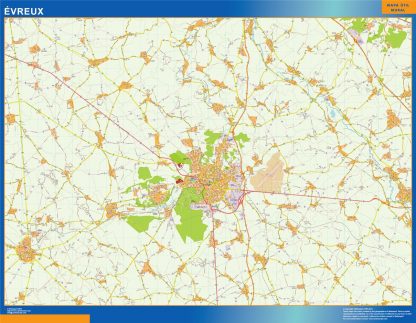 evreux wall map