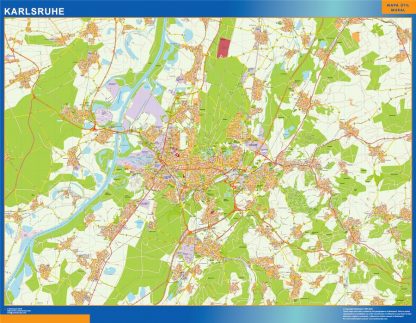 karlsruhe wall map