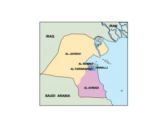 kuwait presentation map
