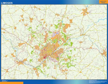 limoges wall map