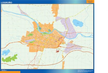 logrono wall map