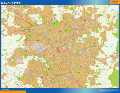 manchester wall map