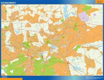 sosnowiec Wall Map