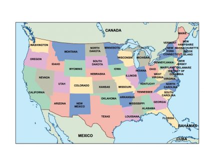 usa presentation map