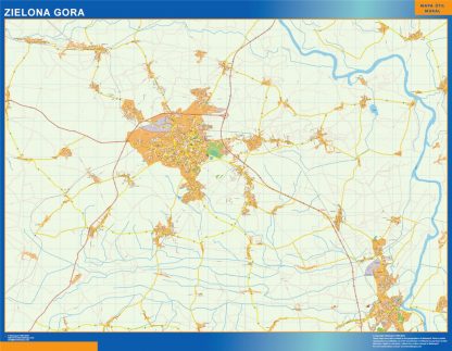 zielona gora Wall Map