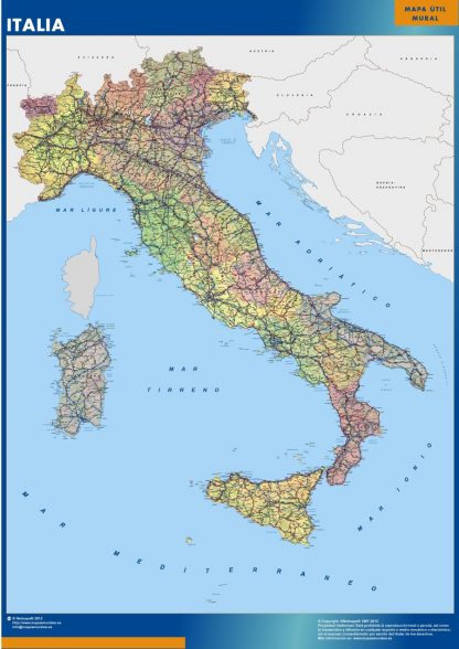 italy framed maps