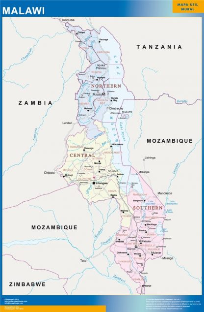 malawi vinyl sticker maps