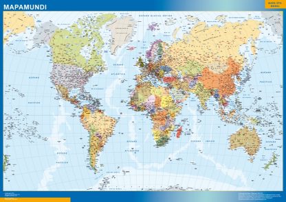 world framed map spanish